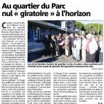 Au quartier du Parc nul giratoire &agrave; l'horizon