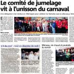 Le comité de jumelage vit à l'unisson du carnaval