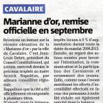 Marianne d'or, remise officielle en septembre
