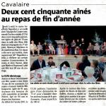 Deux cent cinquantes a&icirc;n&eacute;s au repas de fin d'ann&eacute;e