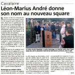 L&eacute;on-Marius Andr&eacute; donne son nom au nouveau square